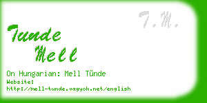 tunde mell business card